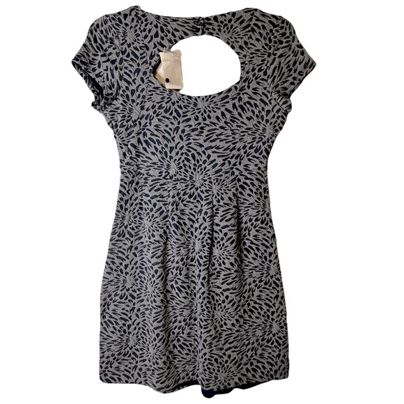 Anthropologie‎ Deletta Floral Caledonia Dress Blue Gray NWT Size Medium - Picture 9 of 15